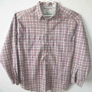 Levi's Long Sleeve Plaid Button Front Cotton Shirt